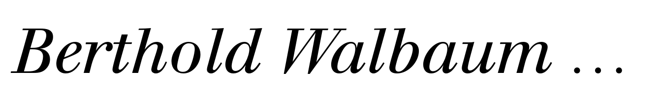 Berthold Walbaum Book Italic